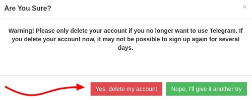 delete account telegram